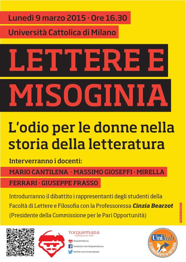 LETTERE E MISOGINIA ALL’UNIVERSITA’ CATTOLICA